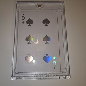 Dior Joy Six Of Spades Playing Card In Case